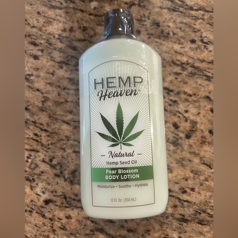 NEW 12oz Hemp Heaven Seed Oil Pear Blossom Lotion